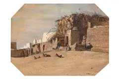 Untitled by Thomas Holroyd, Watercolour with bodycolour & black chalk, offered Jul 2023