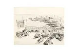 SKETCH OF A HARBOUR Late 19th century by E. Haley, oil, offered Jul 2023