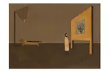 Untitled by Andrew Lanyon, oil on board, offered Jul 2023