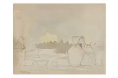 Untitled by Mary Potter, watercolour and pencil, offered Jul 2023