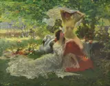 The swan maidens by Henri Farré, oil, sold May 2022