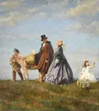 On the hill by Leonard Campbell Taylor, oil, sold May 2022
