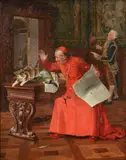 The spilt ink cardinal by François Brunery, INK, sold May 2022