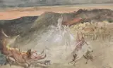 Untitled by John Anster Fitzgerald, watercolor, sold May 2022