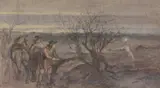Ghosts in the night by John Anster Fitzgerald, watercolor, sold May 2022