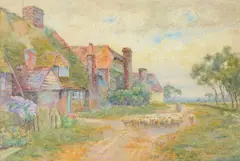 Untitled by Edith Williams, oil on board, offered May 2022