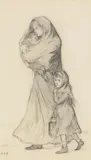 The refugees by Solomon Joseph Solomon, watercolor, sold May 2022