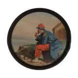 Soldier looking out at sea by R. W. Davids, 1857, oil, sold May 2022