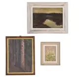 Study of a tree trunk by Ernest Waterlow, oil, sold May 2022