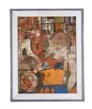 Composition by Franco Renzulli, 1968, oil, sold May 2022