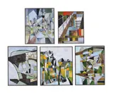 A group of five works by Gil Pleydell-Pearce, Oil on boardThe largest:, sold May 2022