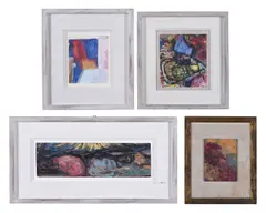Abstract composition by Julio Verdie, Oil on board, offered May 2022