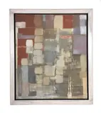 Abstract composition by Westby William Percival-prescott, 1964, oil, sold May 2022