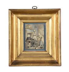 A veteran entertained by Thomas Stothard, watercolor, sold May 2022