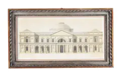 Design for the royal exchange building in dublin by Thomas Sandby, ink, sold May 2022