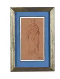 A draped figure by Friedrich Geselschap, drawing, sold May 2022