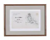 Bons vouex 1953 (new year's card) by Jacques Villon, Pen and ink with washes, offered May 2022