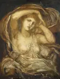 Luna by Henry John Stock, 1882, Oil and pencil on canvas, offered Apr 2022