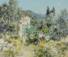 Passage provençale by Gabriel Deschamps, Oil on canvas, sold Apr 2022