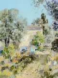 Passage provençale by Gabriel Deschamps, Oil on canvas, sold Apr 2022