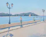 Promenade matinale by Pierre Bittar, Oil on canvas, offered Apr 2022