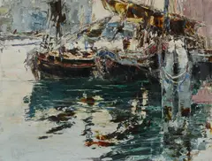 Chioggia by William Walcot, Oil on board, sold Apr 2022
