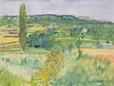 Views from the valley by Rupert Shephard, 1976, Oil and pencil on board, offered Apr 2022