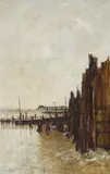 North east coast by Peter Brannan, Oil on board, offered Apr 2022