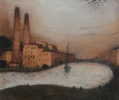 The old power station by Richard Cartwright, Pastel, sold Apr 2022