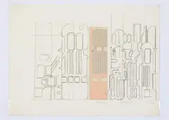 Berlin composition by Eduardo Paolozzi, pencil, sold Apr 2022