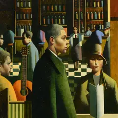 The composer by Stephen Mangan, 2018, Oil on canvas, offered Apr 2022
