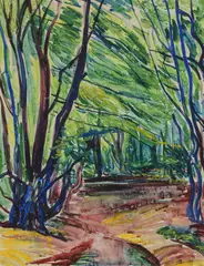 Epping thicks by Jacob Epstein, Watercolour and bodycolour, sold Apr 2022