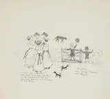 Miss carter & george - it's a bull! by Helen Bradley, Pencil and ink, offered Apr 2022
