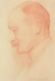 Study of robert baden powell by Harold Speed, drawing, offered Apr 2022