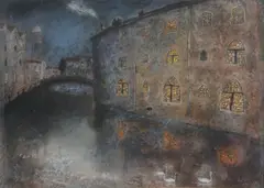 The old brewery by Richard Cartwright, Pastel, sold Apr 2022