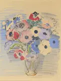 Still life of flowers in a vase by Raoul Dufy, Lithograph printed in colours, offered Apr 2022