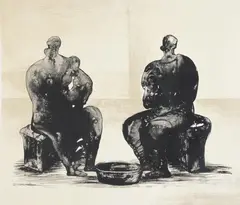 Untitled by Henry Moore, Lithograph printed in colours, sold Apr 2022