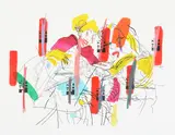 Sleeping beauty by Ghada Amer, Screenprint with hand-colouring, offered Apr 2022