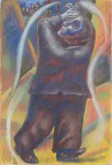 Dream catcher by Peter Howson, Pastel, offered Apr 2022