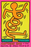 Montreux jazz festival (pink) by Keith Haring, Screenprint in colours, sold Apr 2022