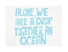 Alone, we are a drop together, an ocean by Sam Durant, pencil, offered Apr 2022