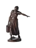 A bronze figure 'water carrier' by Hans Muller, BRONZE, sold Apr 2022