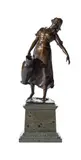 A bronze model of a maiden carrying a jug by Paul Ludwig Kowalczewski, BRONZE, sold Apr 2022