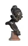 A bronze bust of a girl by Edoardo Rubino, BRONZE, sold Apr 2022
