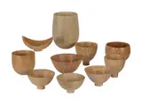 A GROUP OF TEN VARIOUS TURNED LIGHT WOOD BOWLS AND VESSELLS Including ash, beech, and birch Each numbered by Ray Key, sculpture, offered Apr 2022