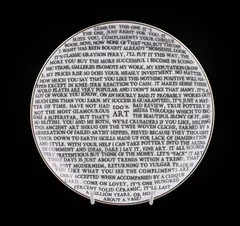 100% ARTChina plate, 2020, with artist's seal printed to base, produced for the SAINSBURY CENTRE, 22 x 22cm (8½ x 8½ in.) by Grayson Perry, sculpture, sold Apr 2022