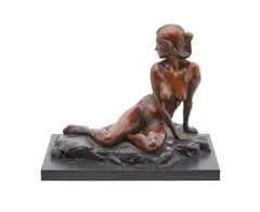 A patinated bronze model of a nude by Charlie Langton 'belle', BRONZE, sold Apr 2022