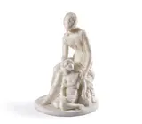 A carved marble figure of 'hagar and ishmael' by Joseph Gott, sculpture, sold Mar 2022