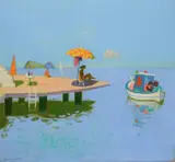 Looking out to SeaOil on canvasSigned and dated '99 (lower left)71 x 76cm (27¾ x 29¾ in.) by Leon Morrocco, oil, sold Mar 2022