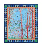 Heigh-ho! Into the Green Holly by Philip Sutton, 2001, oil, sold Mar 2022